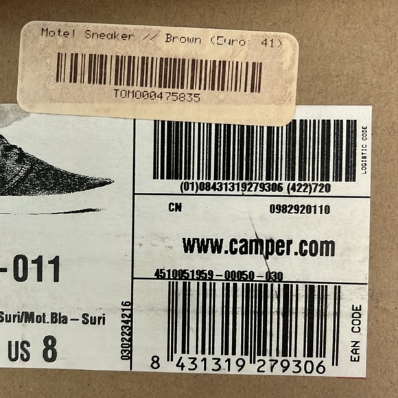 Men’s Camper - Motel Sneaker (messed up euro size conversion - too small) NIB - Picture 6 of 6